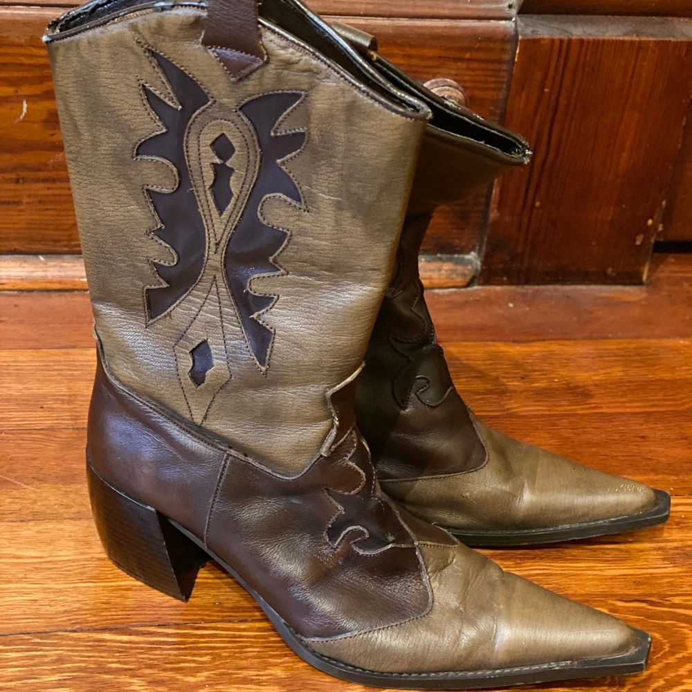 Bonanza leather cowboy boot